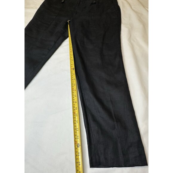 J. Crew Women’s 100% Linen Black Chino Pants 10 M - Picture 8 of 9